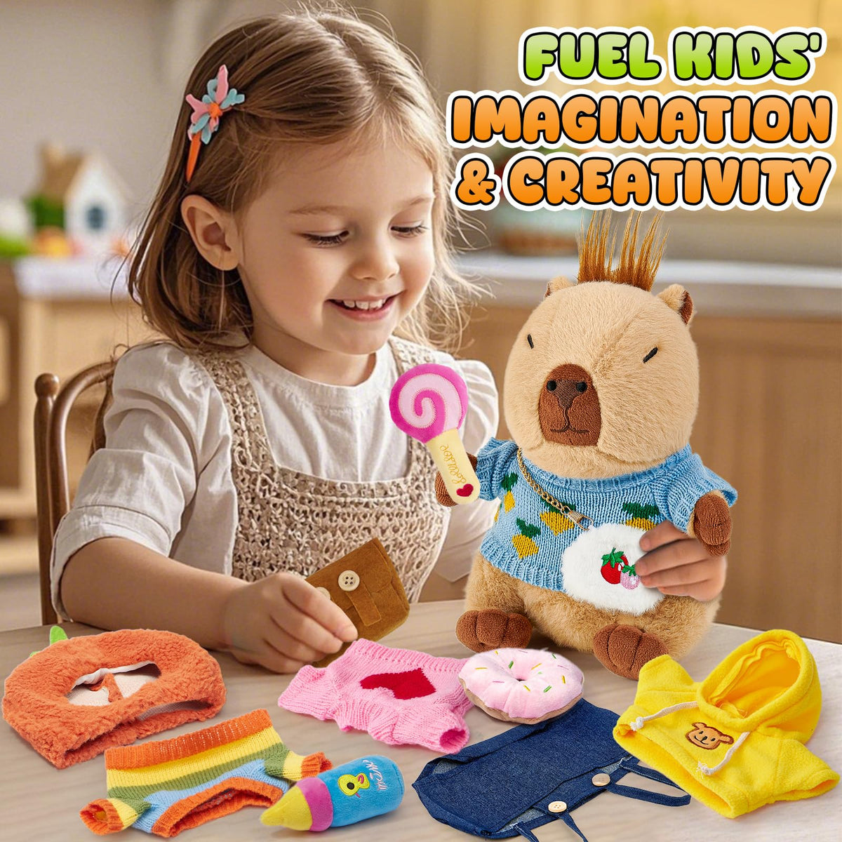 G.C capybara plush chain bag supports organized dress-up adventures