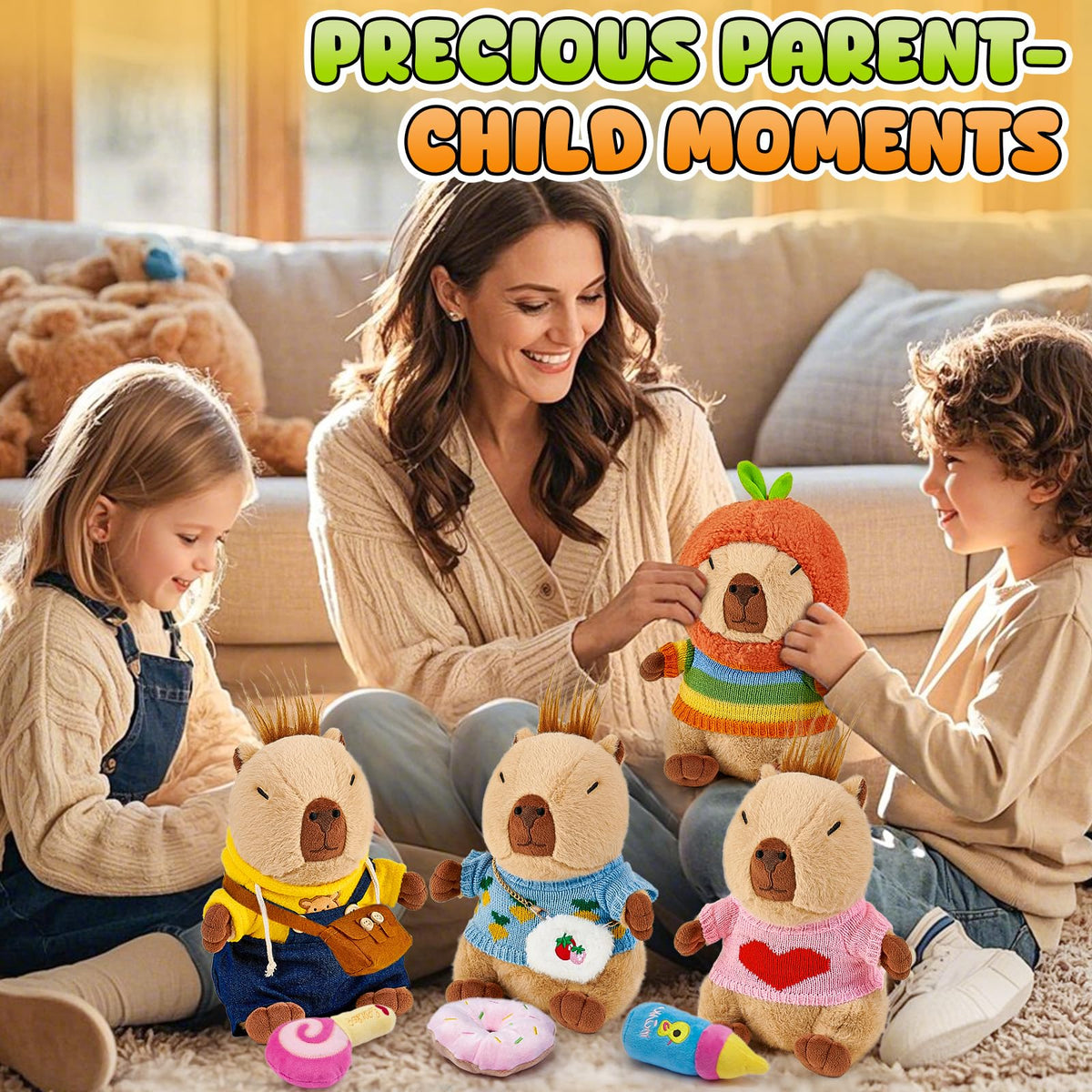 G.C capybara plush feeding toys encourage nurturing role-play