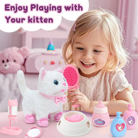G.C cat toys: bowl with fish for feeding time in pretend play.