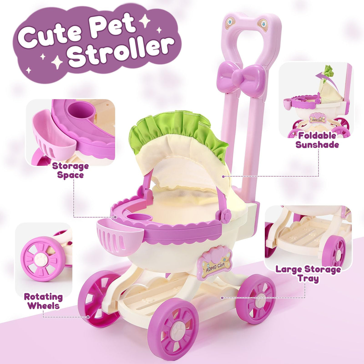 G.C cat toys: mirror accessory for pretend grooming rituals.