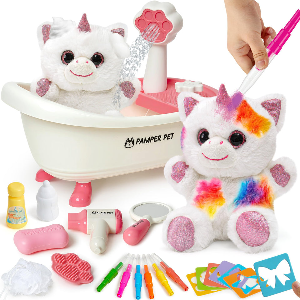 G.C unicorn plush toy ready for doodling and washable re-creation