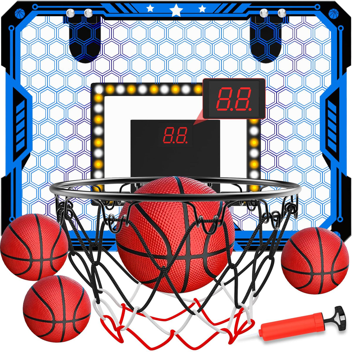 Gcobup indoor basketball hoop over the door setup for quick, tool-free installation
