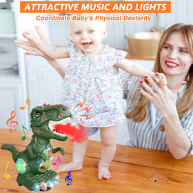 Head shake and tail wag bring lively movement to the GDBAQAN dinosaur toy
