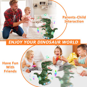 Water bottle and spray feature of the GDBAQAN dinosaur toy for dynamic play
