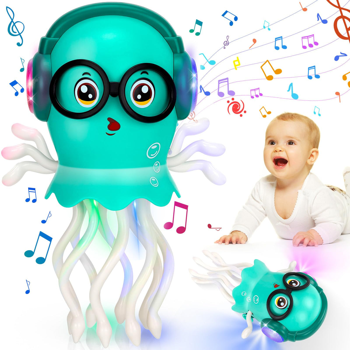 GDBAQAN Dancing Octopus Toy bright colors attract toddlers and support sensory exploration