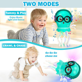 GDBAQAN Dancing Octopus Toy light-up feature supports visual tracking during playtime