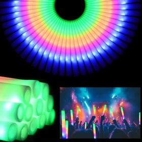 GDHZWTMY LED foam glow sticks bulk for festive birthday party ambiance