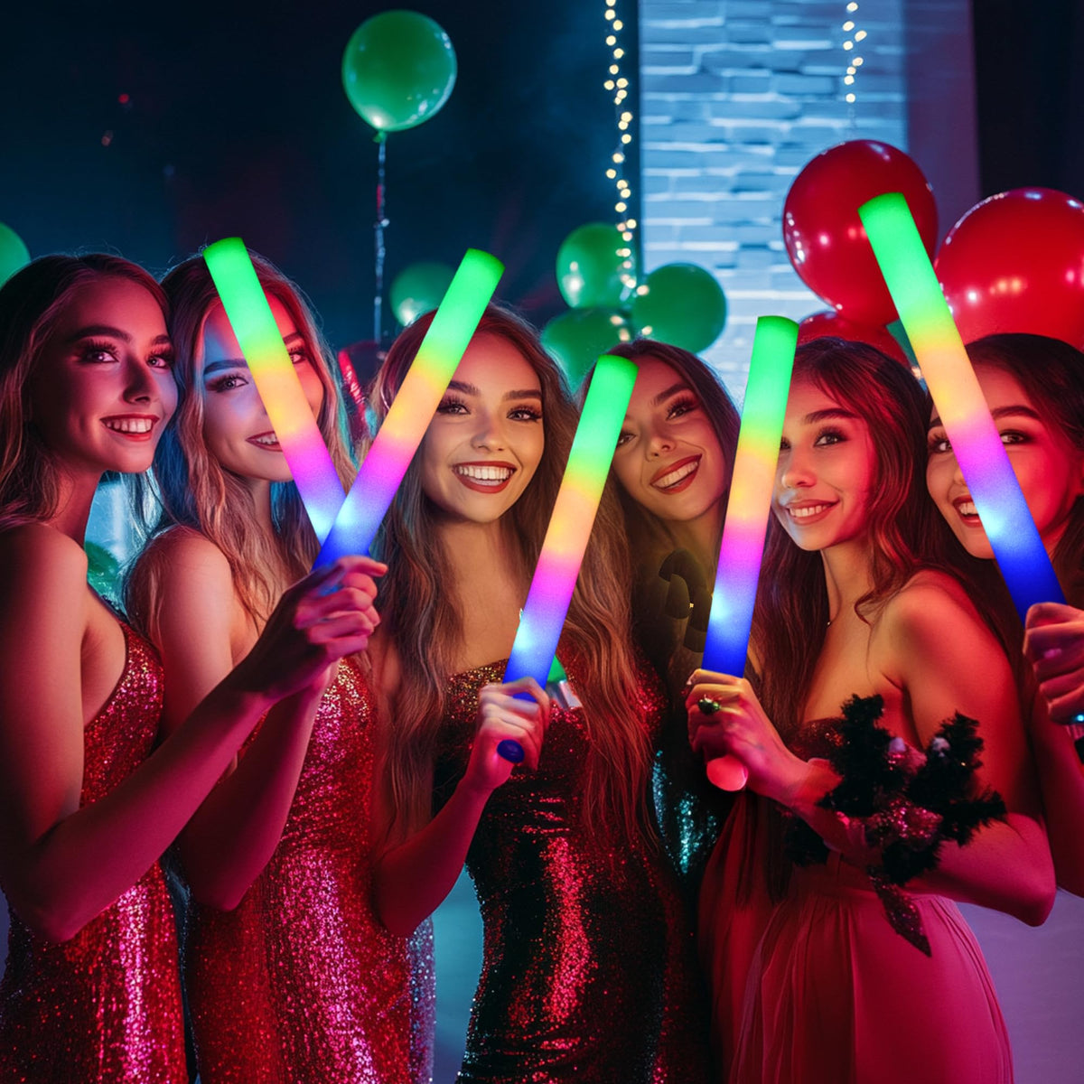 GDHZWTMY glow sticks with preinstalled replaceable batteries for long use