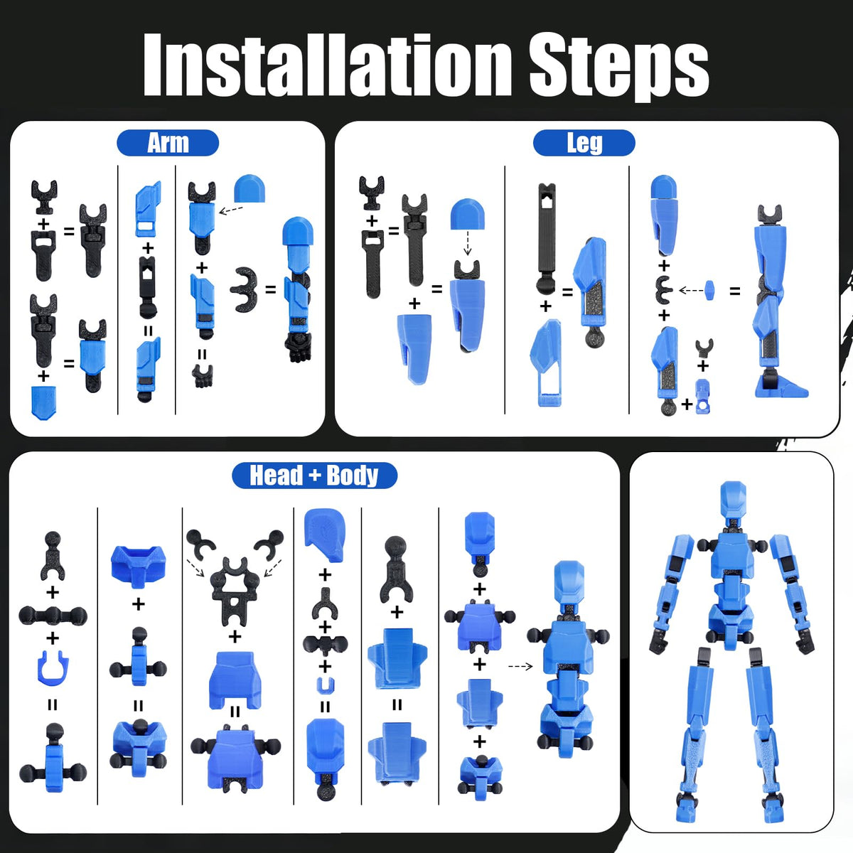 Gdufcny T13 Titan 13 glow figure with magnets for stable poses