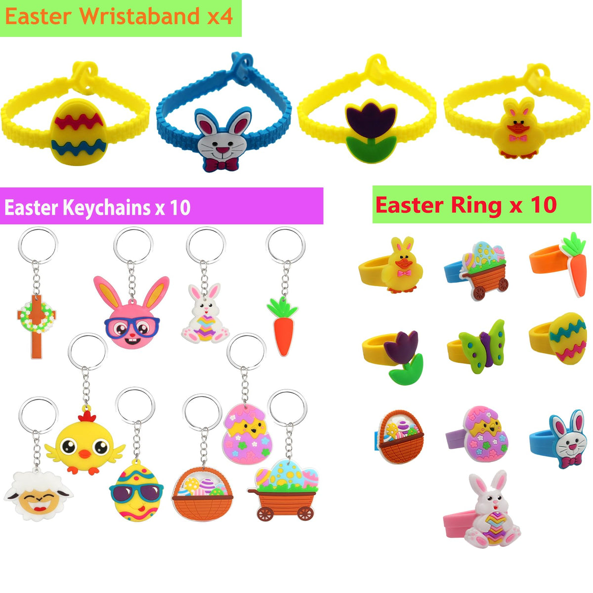 GDWDGJ assorted Easter toys inside eggs for interactive play.
