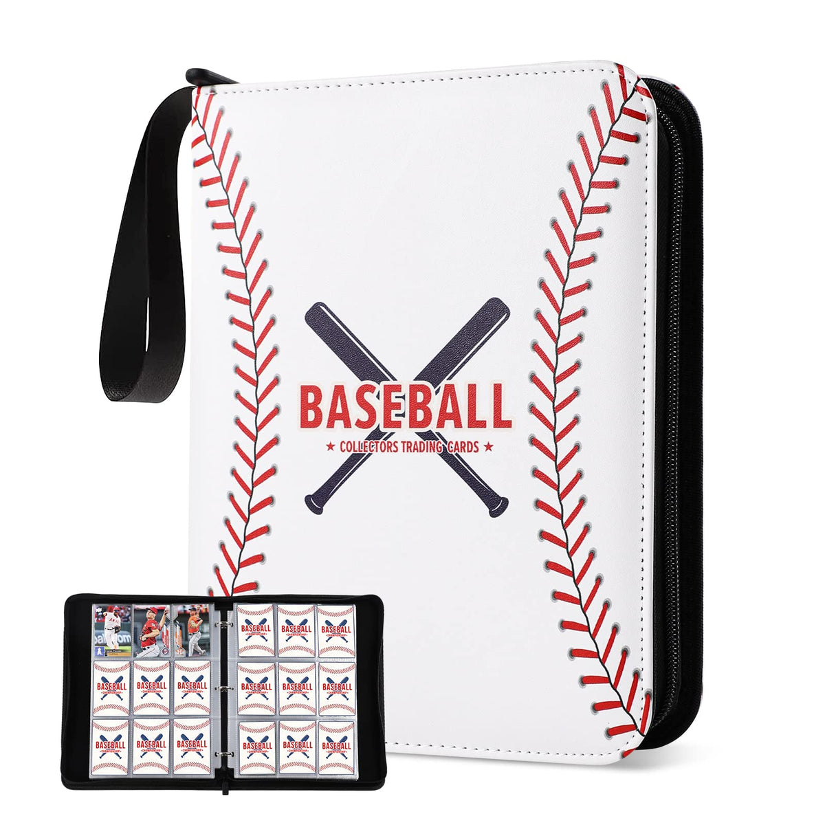 GEAGMAGC baseball card binder with 900 pockets for organized collections.