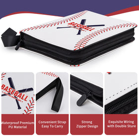 GEAGMAGC premium PU leather cover with baseball pattern adds style.