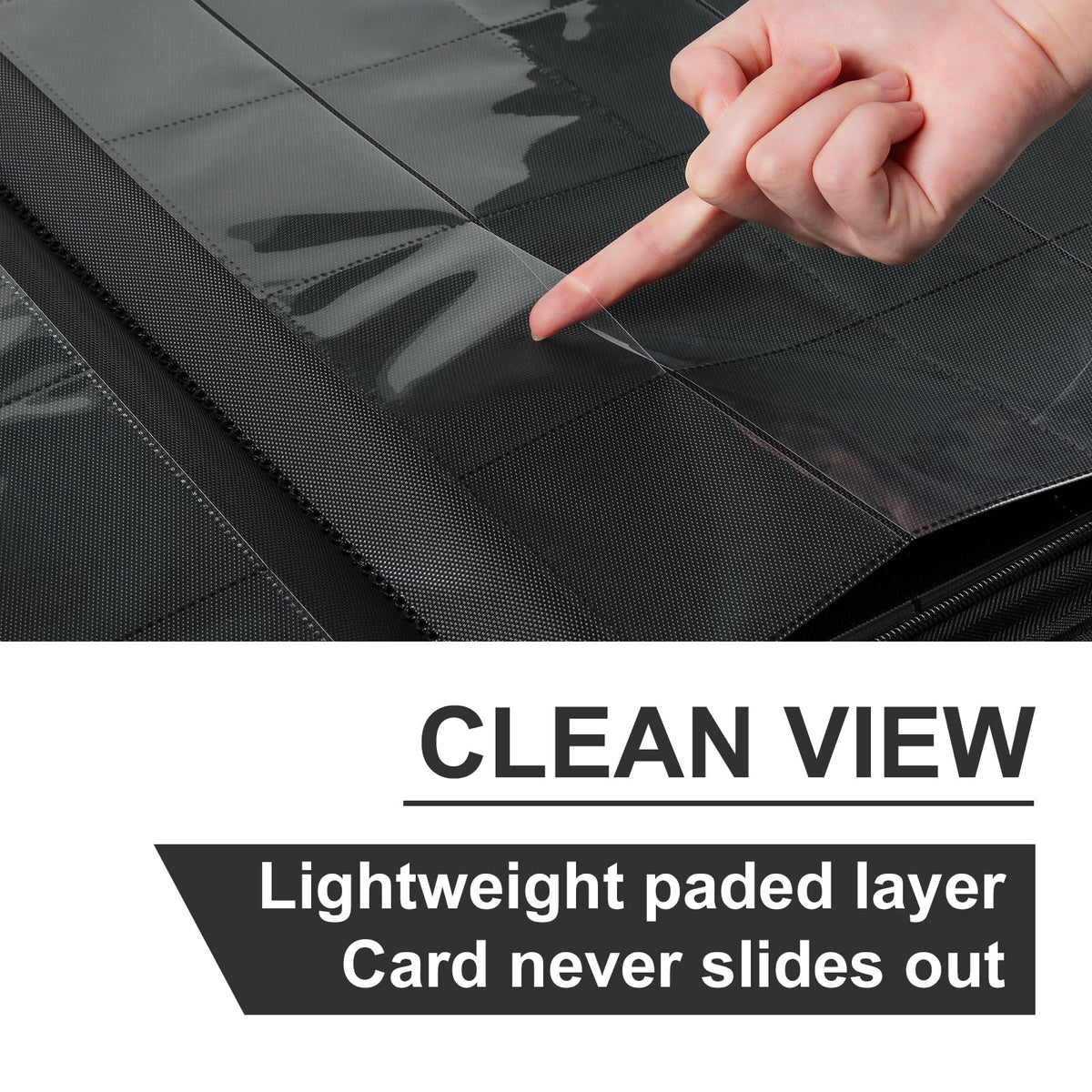 GEAoffice zipper closure keeps cards secure during transport