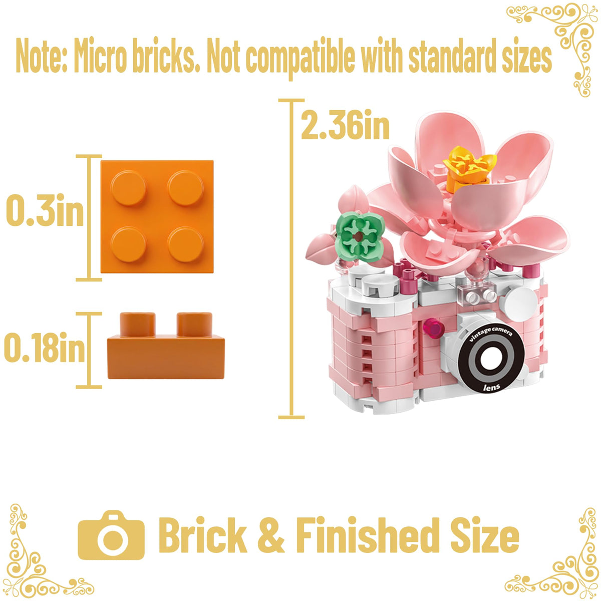 Gearblox floral camera sunflower close-up highlights vibrant colors for playful room accents.