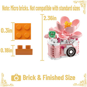 Gearblox floral camera sunflower close-up highlights vibrant colors for playful room accents.