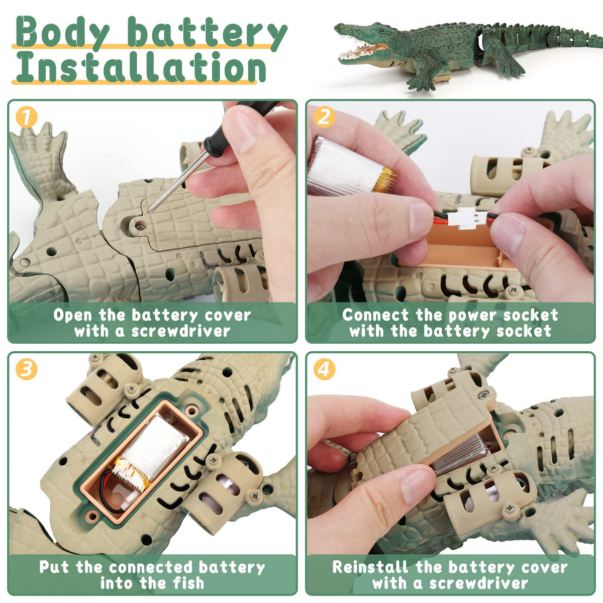 GearRoot packaging gift-ready crocodile toy