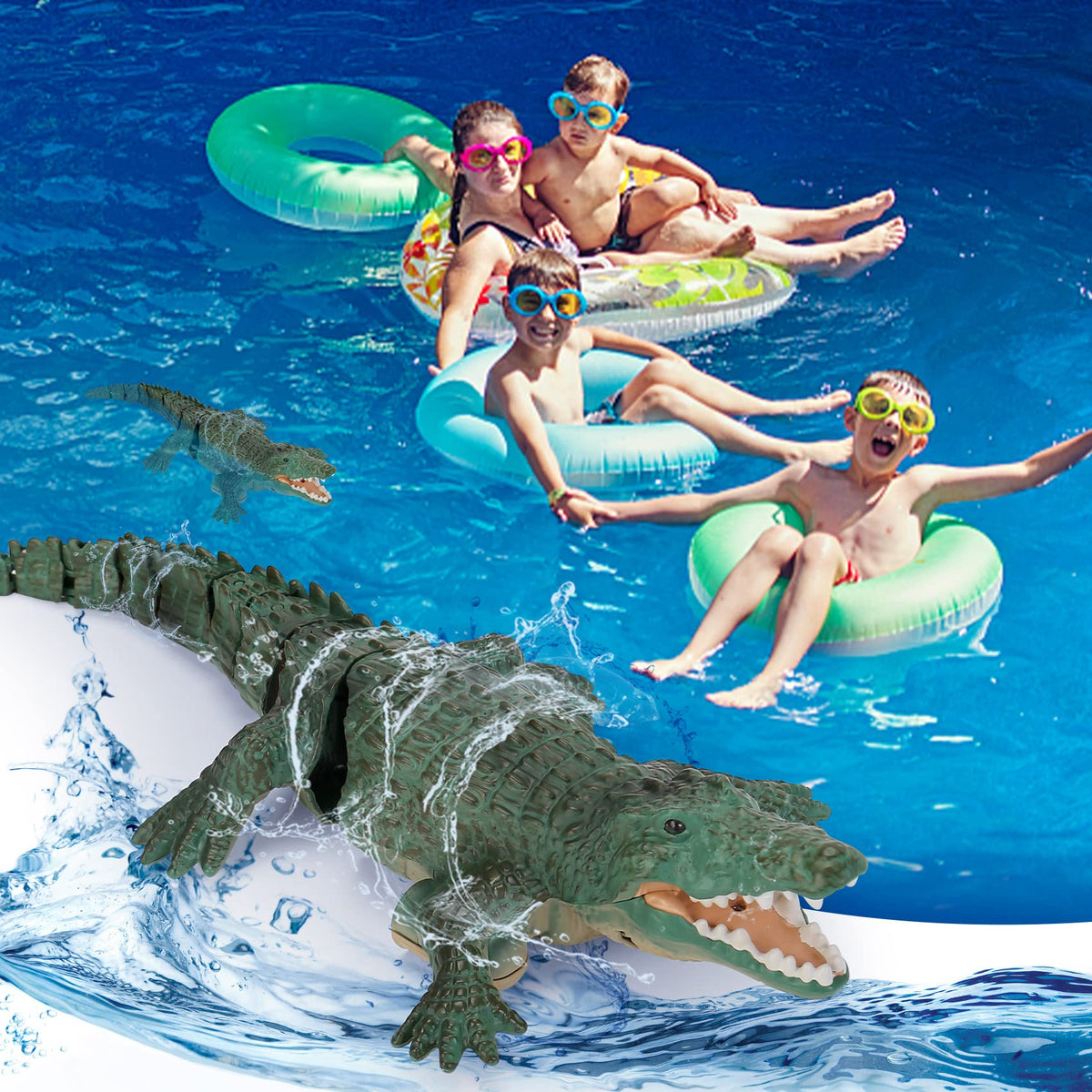 GearRoot RC crocodile side view showing lifelike build