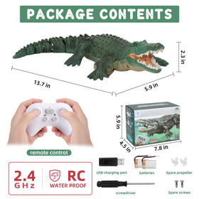 GearRoot RC crocodile swimming action highlights smooth paddling