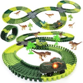 GearVibe dinosaur track set with 170 pieces for imaginative play and easy assembly.