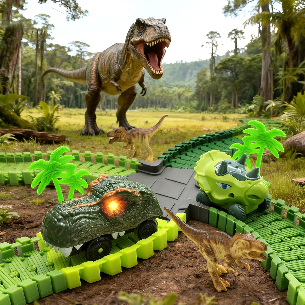 GearVibe T-Rex figures ready for action-packed prehistoric adventures.