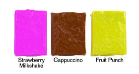 Geddes Snack Attack erasers are durable, kneadable, and easy to reshape for quick fixes.