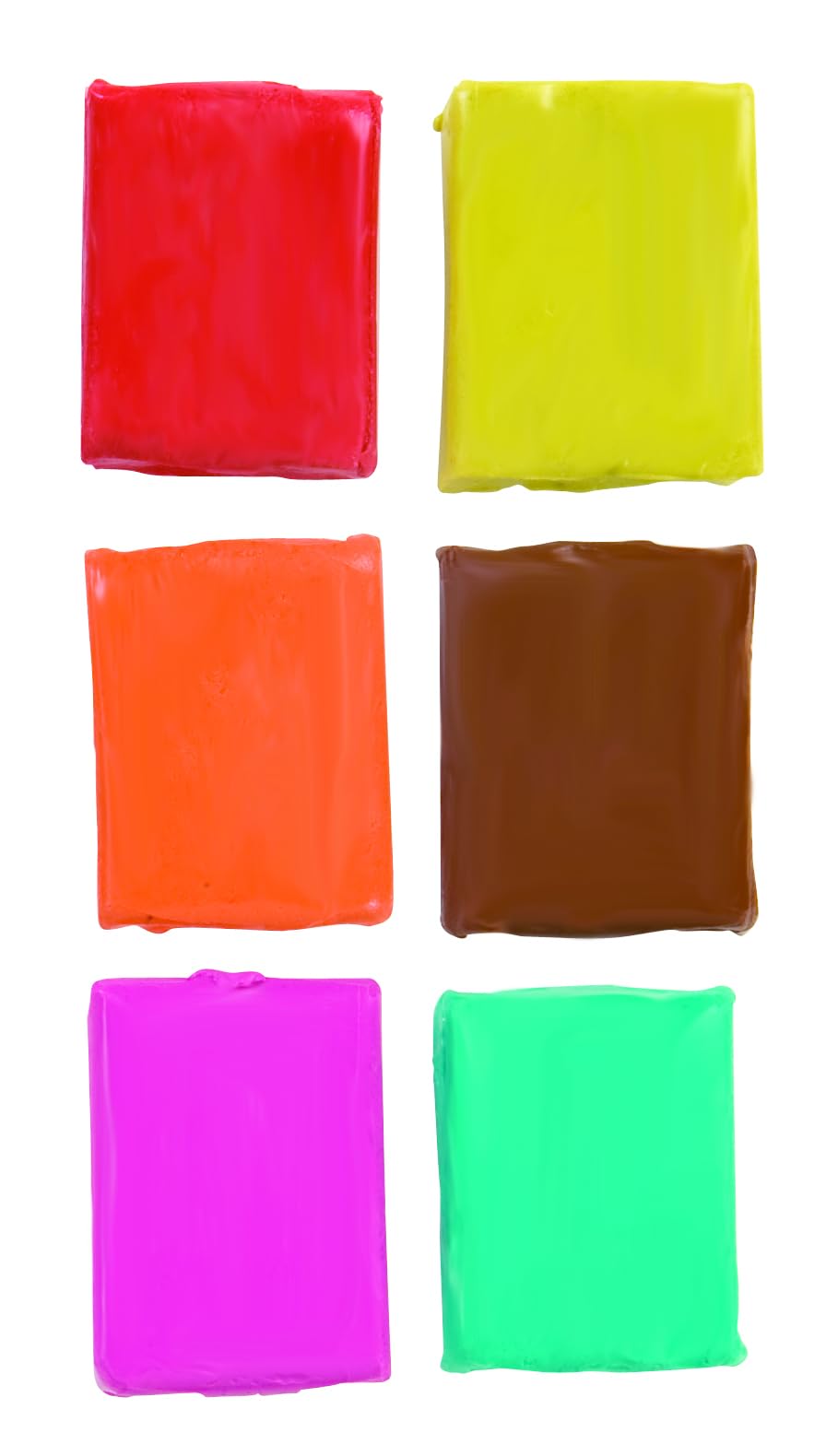 Geddes Snack Attack erasers display six colors and scents for engaging, mess-free practice.