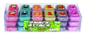 Geddes Snack Attack erasers used by kids during homework for playful learning.