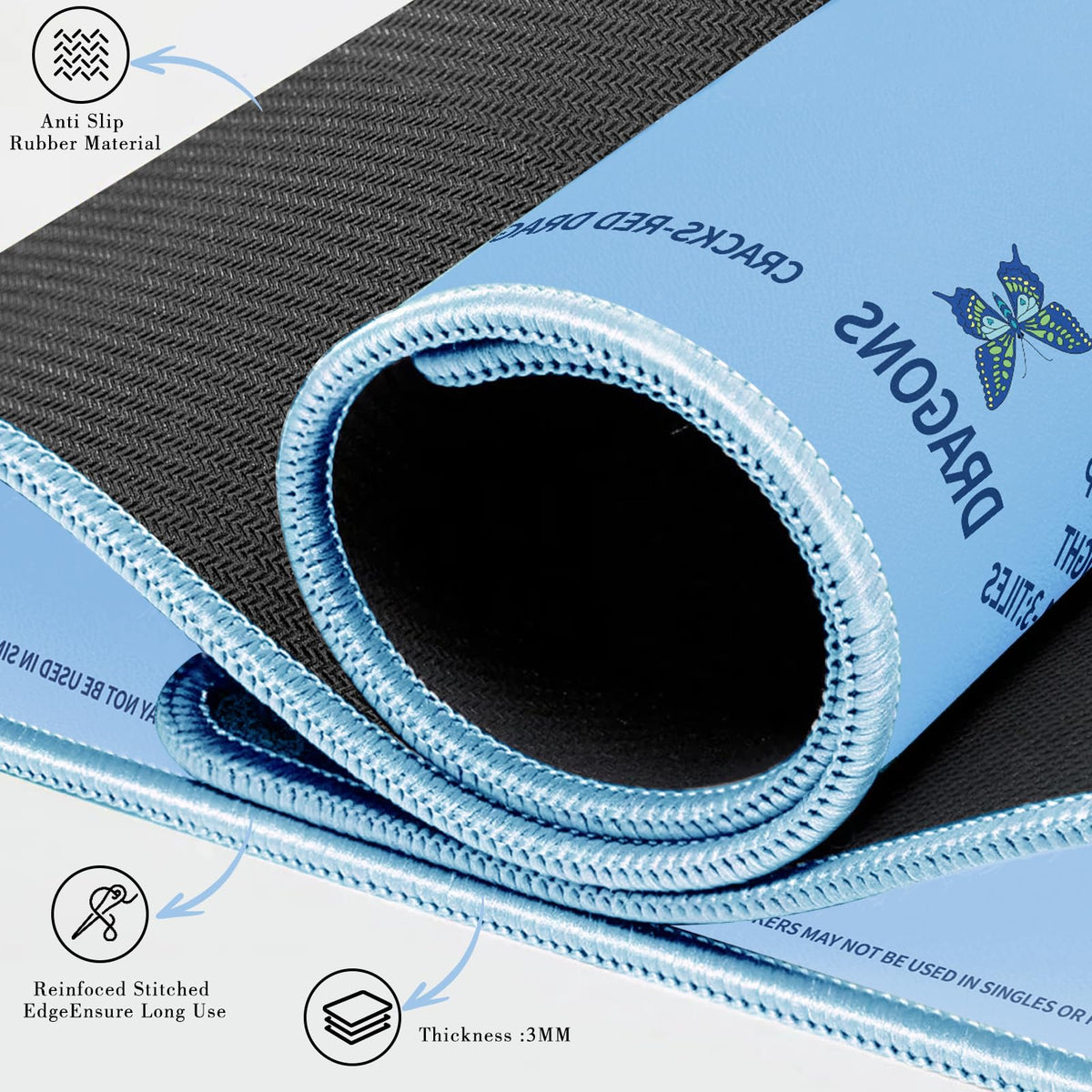 Gedgan Ocean Blue waterproof surface helps protect your table during lively rounds