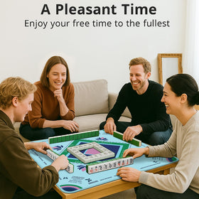 Gedgan turquoise mahjong mat spacious surface supports multiple games with comfortable play area.