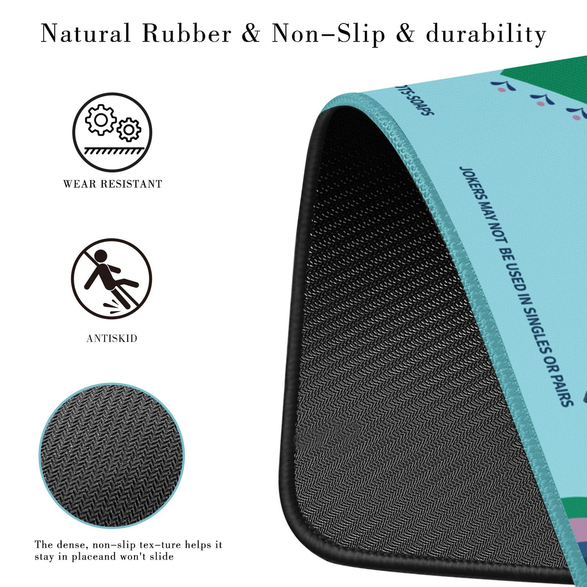 Gedgan turquoise mahjong mat table protection keeps chips and spills from damaging furniture.
