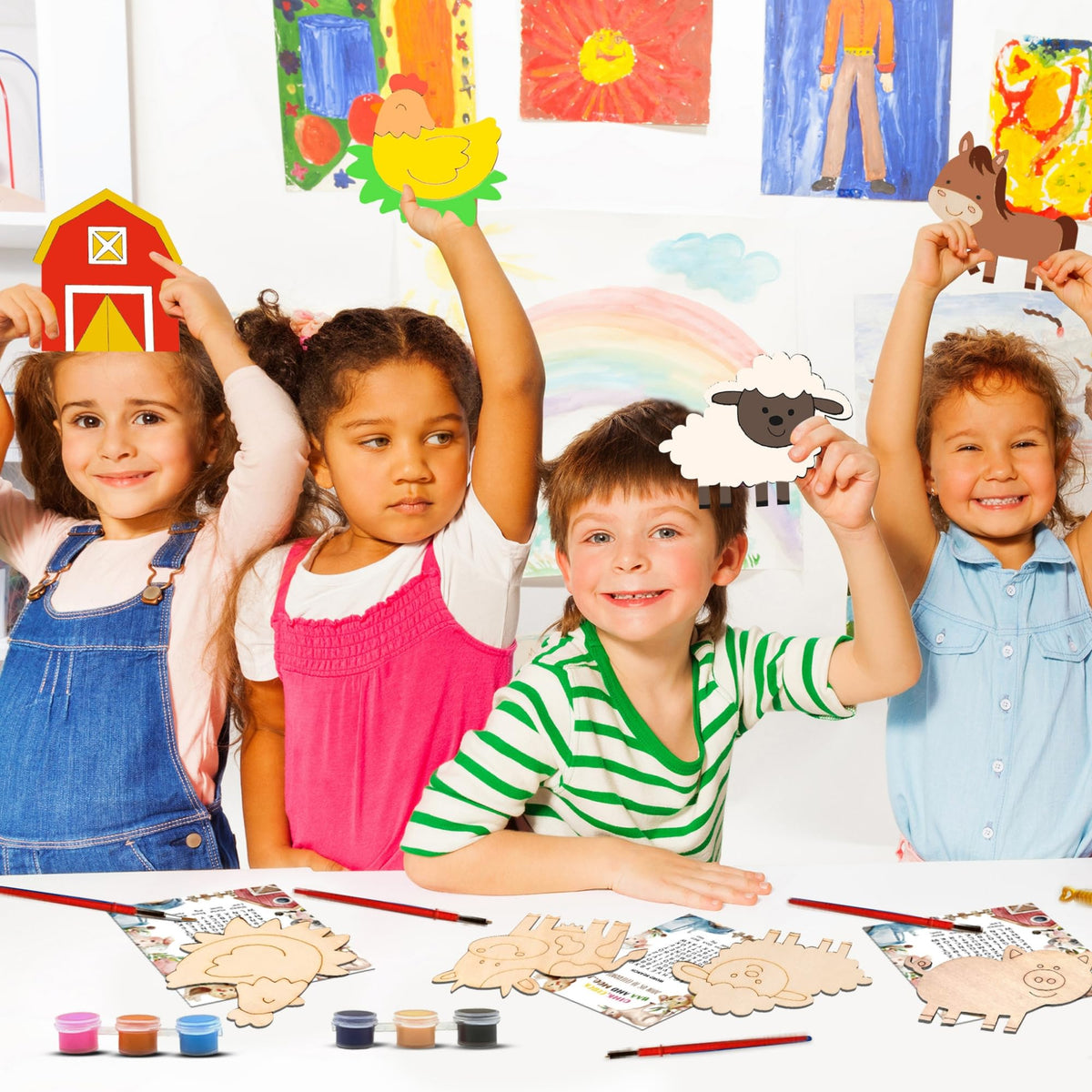 GEECOZYLIFE complete farm craft kit for farm-themed celebrations