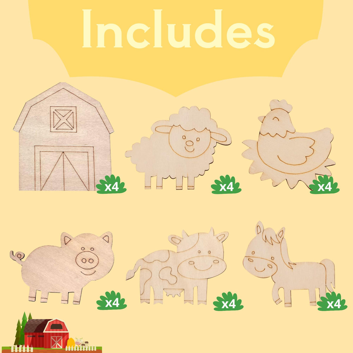 GEECOZYLIFE farm theme cards for learning alongside crafts