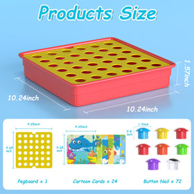 Geekper-safe ABS plastic pegs with smooth edges for safe play.