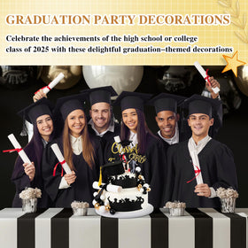 Geelin graduation diploma decor enhances cake presentation for photos