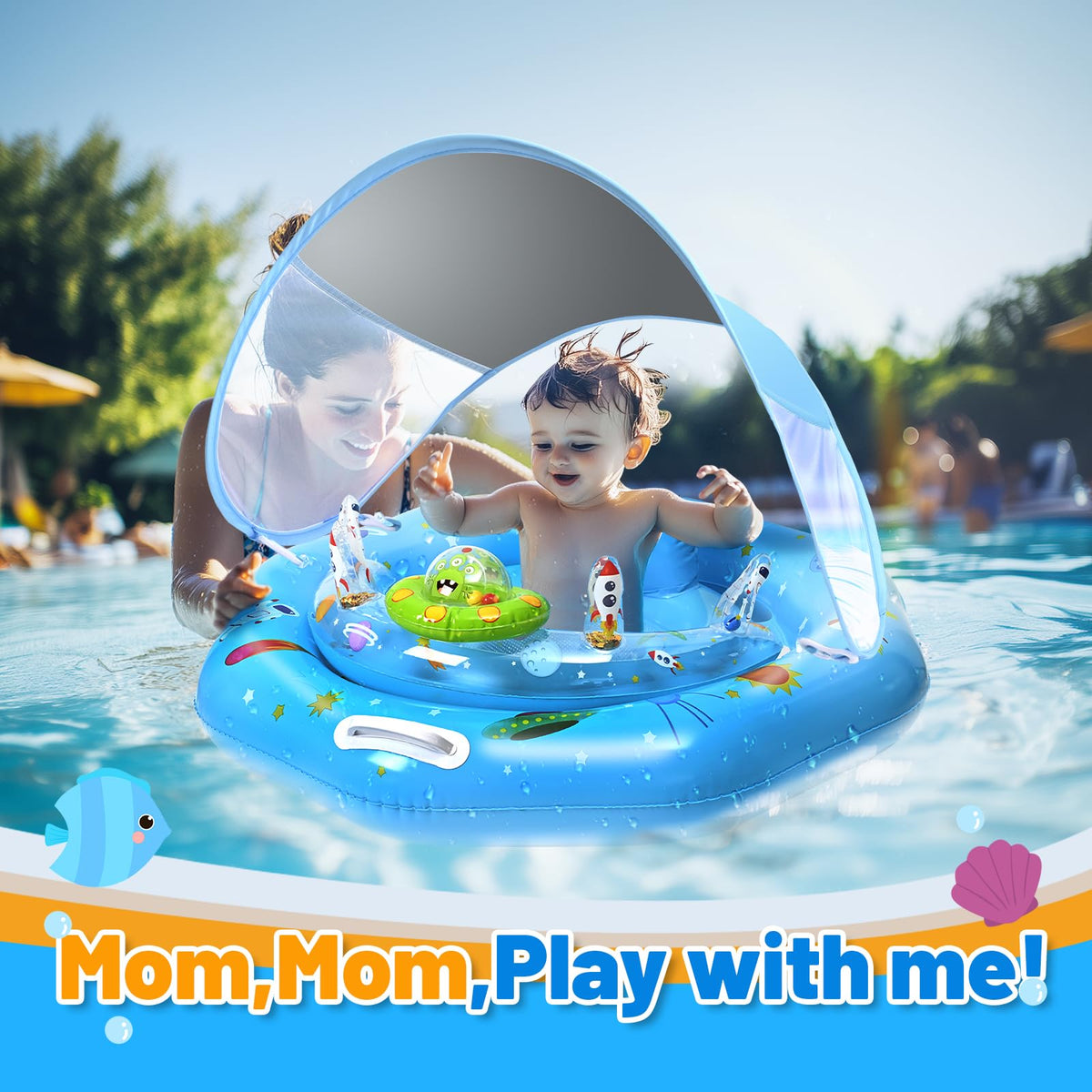 Geequfloat durable PVC 0.30mm construction offers sturdy, leak-resistant design.