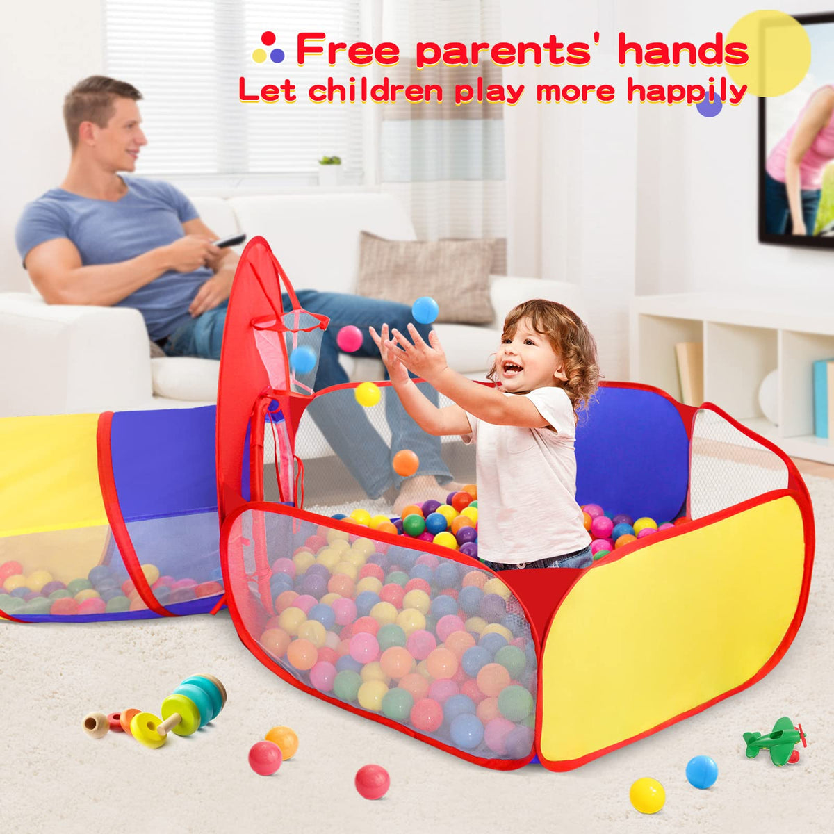 GeerWest portable kids tent is quick to assemble for on-the-go play.
