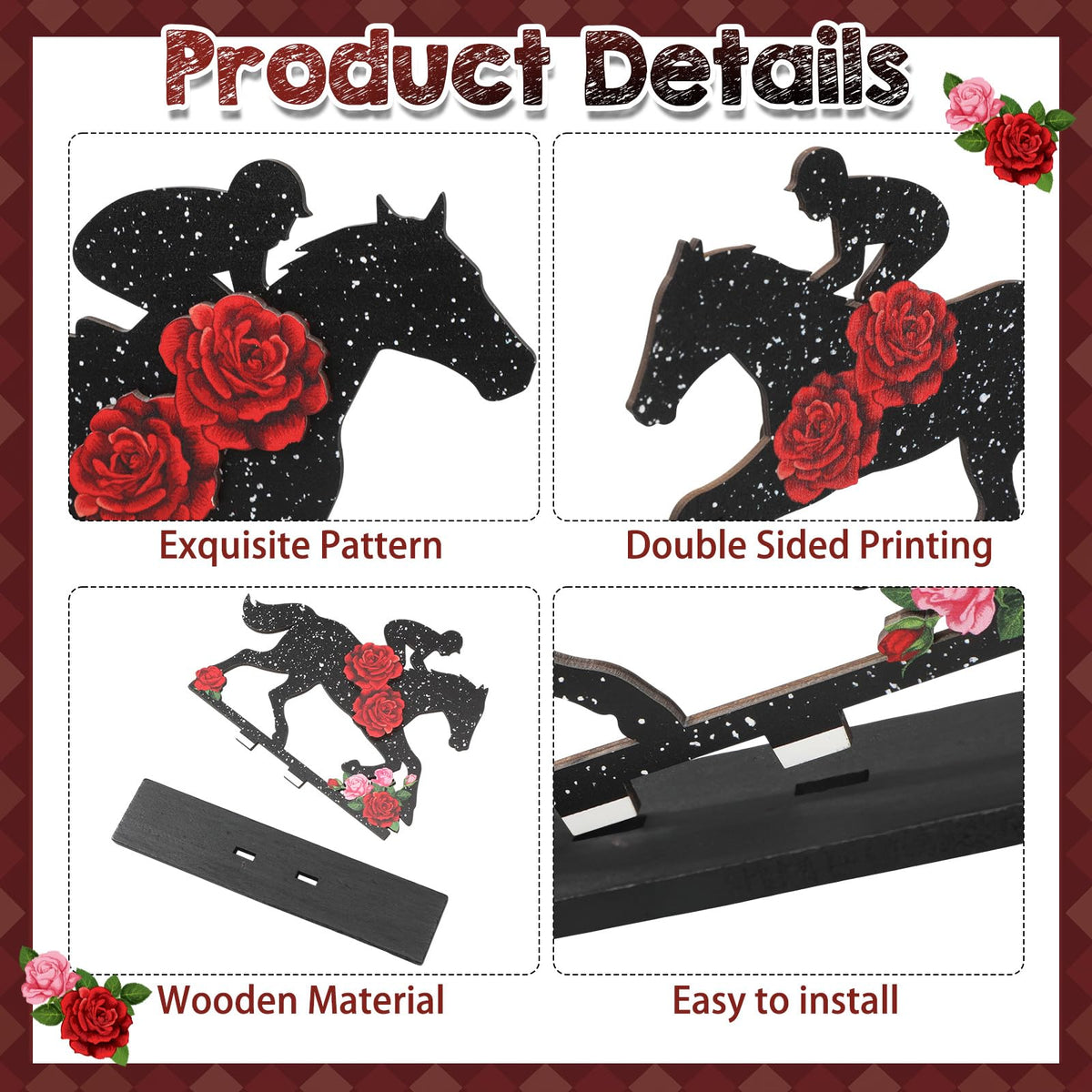 Geetery wooden signs for Derby Day, double-sided for durability.