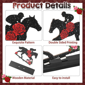 Geetery wooden signs for Derby Day, double-sided for durability.