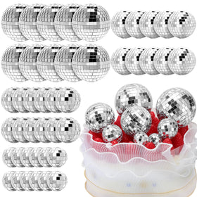 Geetery disco ball cake topper, 1-18 inch, adds festive sparkle to a cake