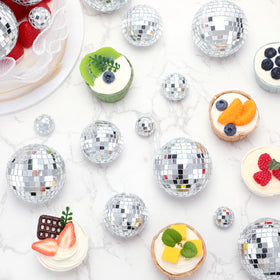 Geetery disco ball topper for weddings and parties adds reflective accents