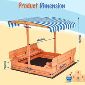 GEGURI 48-inch sandbox with lid keeps sand clean.