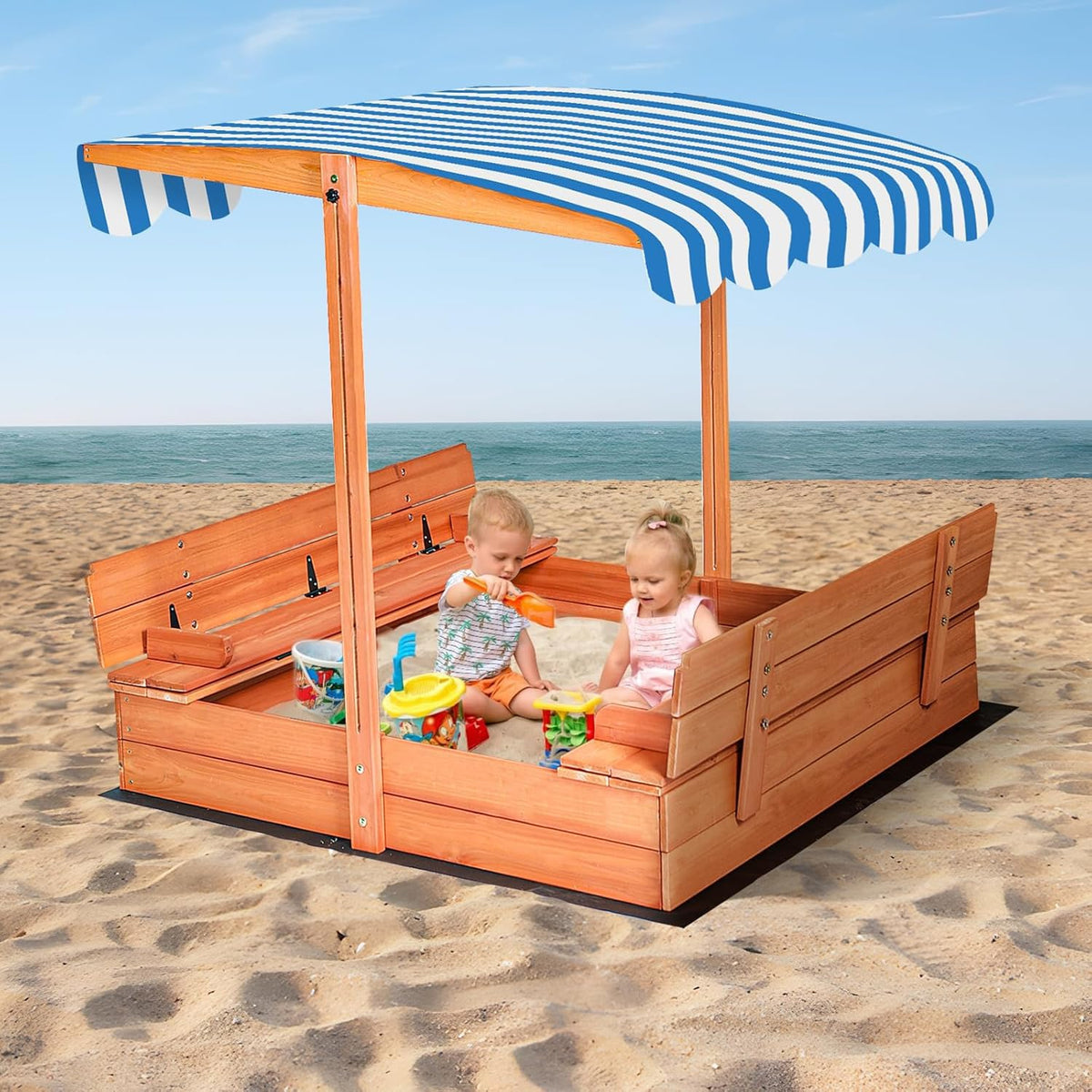GEGURI detachable canopy attaches for easy cleaning and maintenance.