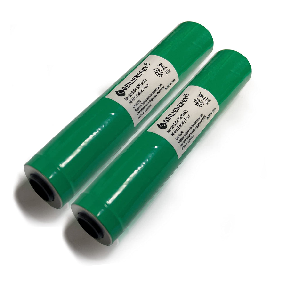 GEILIENERGY 3.6V 3000mAh Ni-MH battery close-up with high capacity for longer runtime.