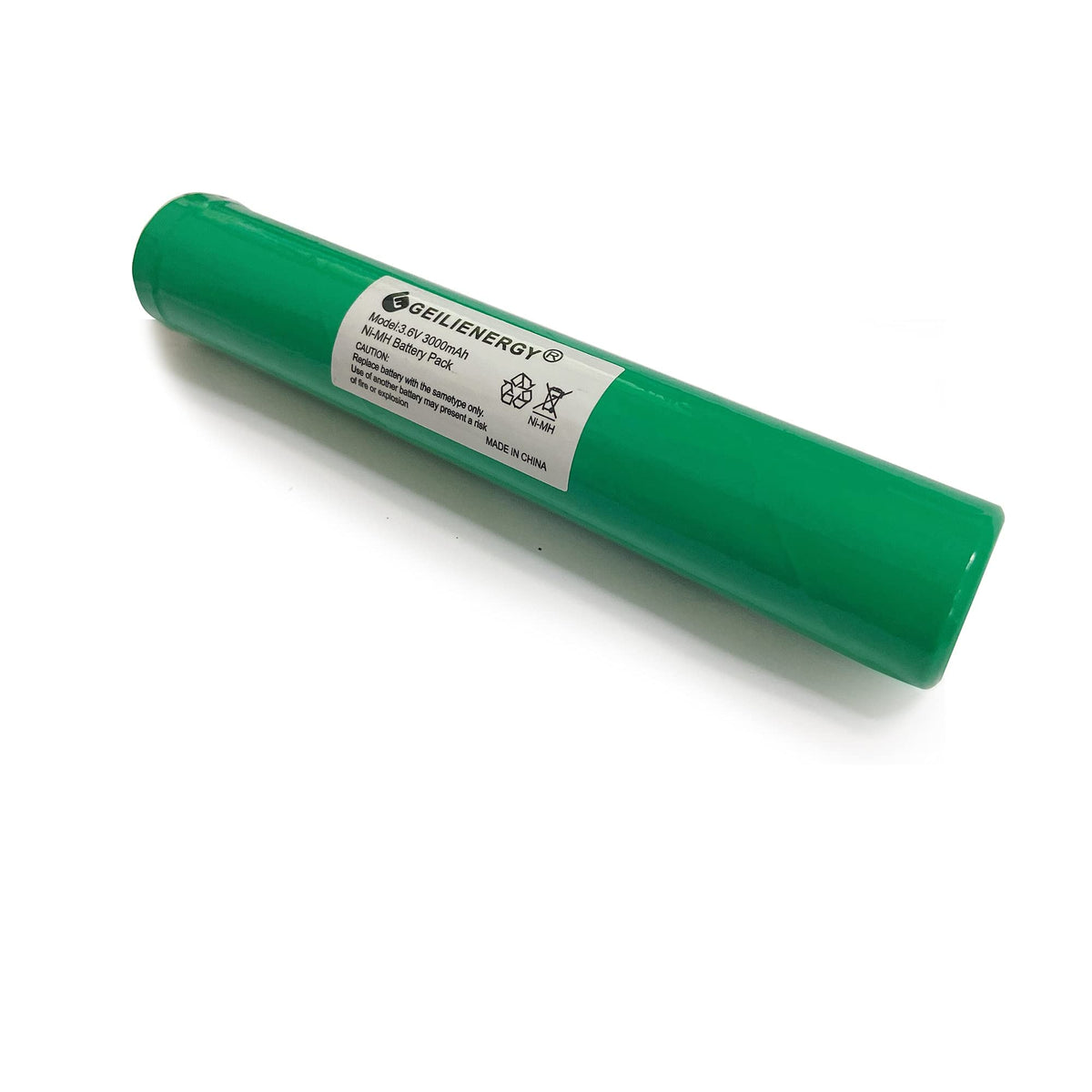GEILIENERGY battery beside a Stinger flashlight for convenient outdoor use.