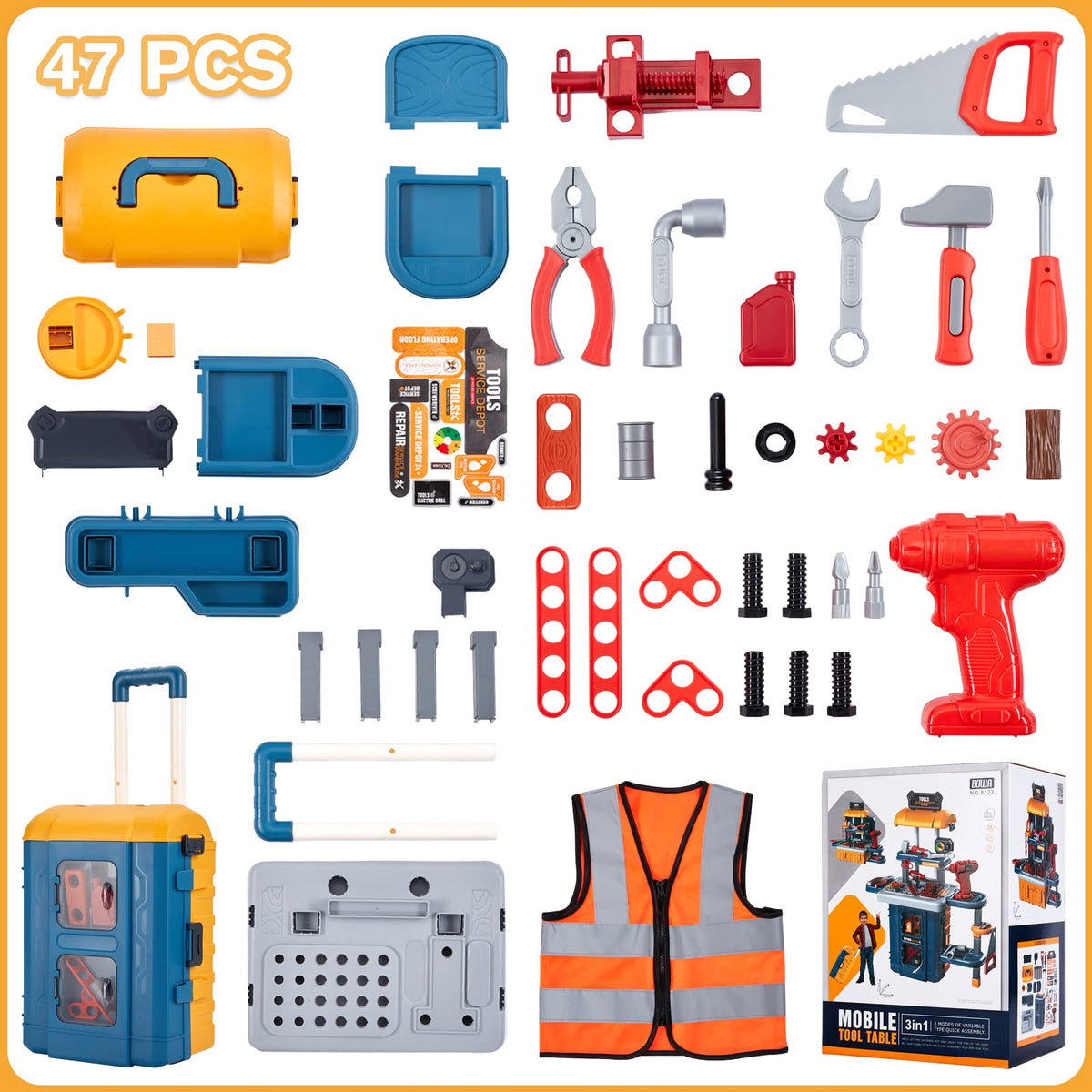 GEIYATOI 3-in-1 play setup for versatile pretend tasks