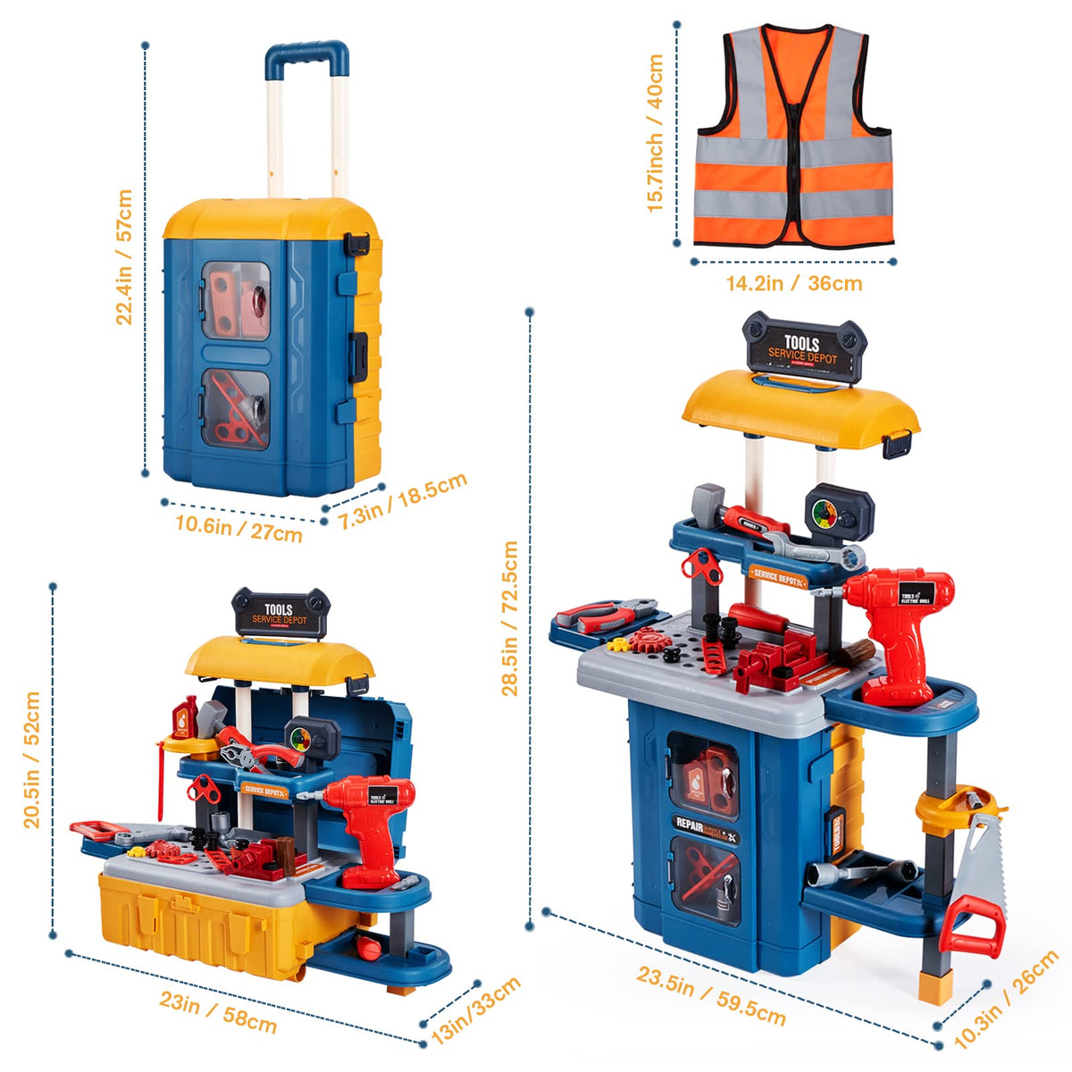 GEIYATOI workbench portable for home or classroom use
