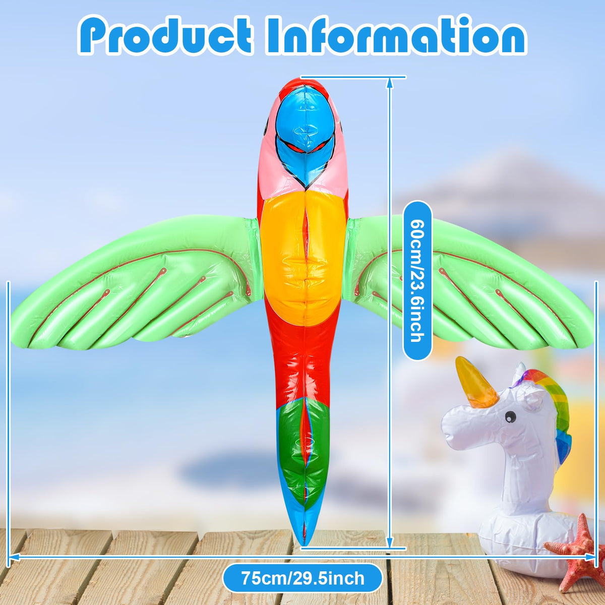 Gejoy 12-pack parrots brighten beach party setups