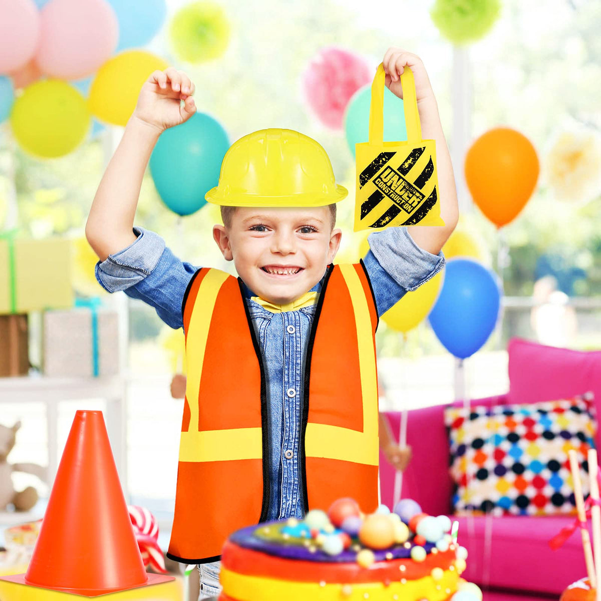 Gejoy construction dress-up set, lifelike colors spark imaginative role-play moments.
