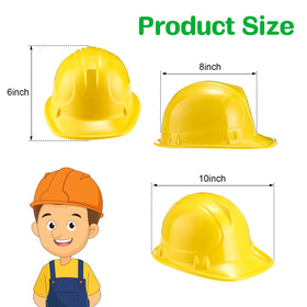 Gejoy orange construction hat, durable plastic for kid-friendly activities.