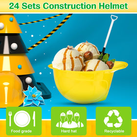 Gejoy yellow construction hat, lightweight and comfortable for all-day wear.